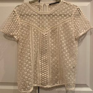 Abercrombie & Fitch White Lace Blouse